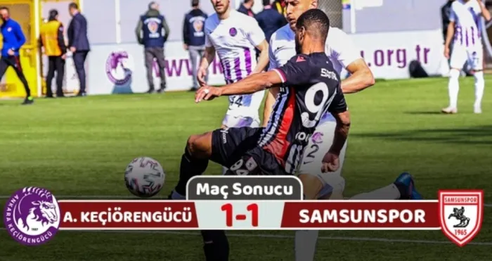 Ankara Keçiörengücü: 1 Samsunspor: 1 (Maç Sonucu)