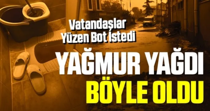 Samsun'da Yağmur Yağdı Böyle Oldu