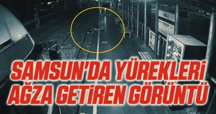 Samsun'da yürekleri ağza getiren görüntü