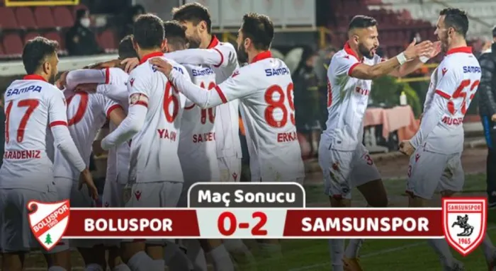 Boluspor: 0 Samsunspor: 2 (Maç Sonucu)