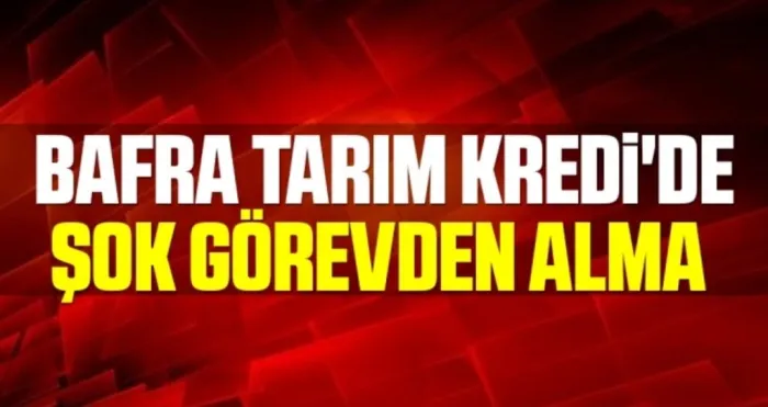 Bafra Tarım Kredi'de şok görevden alma