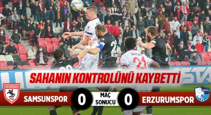 Yılport Samsunspor: 0 BB Erzurumspor: 0 (Maç Sonucu)