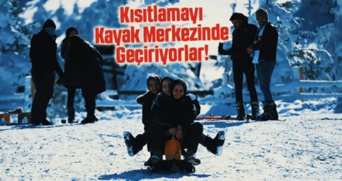 Samsun'da Kısıtlamayı Kayak Merkezinde Geçiriyorlar!