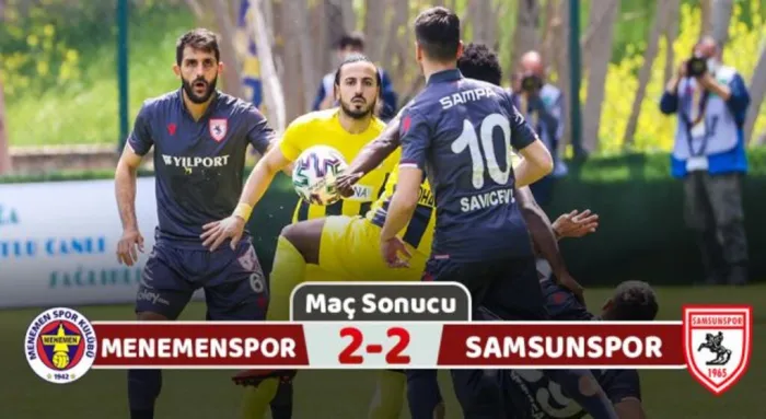 Menemenspor: 2 Samsunspor: 2 (Maç sonucu)