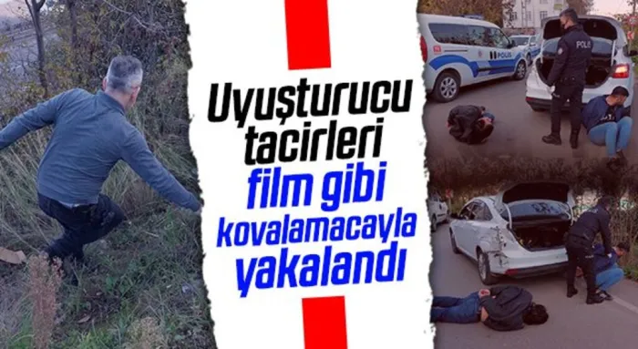 Samsun'da Uyuşturucu tacirleri film gibi kovalamacayla yakalandı