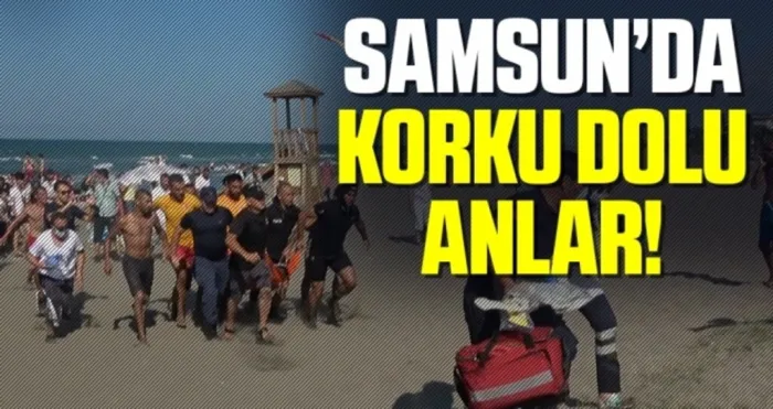 Samsun'da Denizde Korku Dolu Anlar!