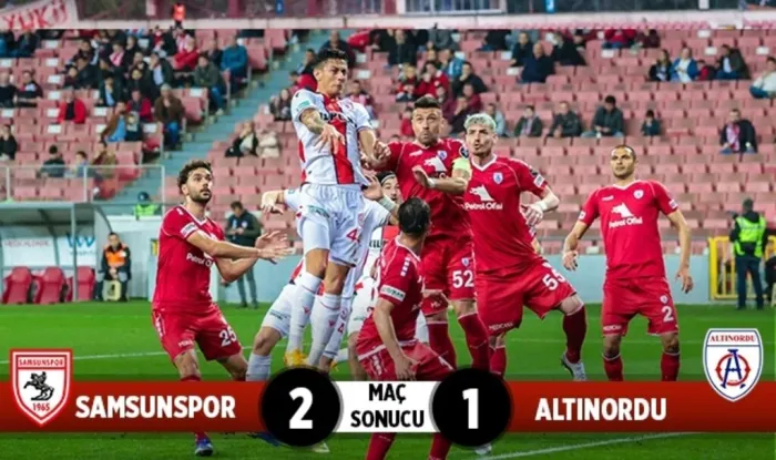 Samsunspor: 2 Altınordu: 1 (Maç Sonucu)