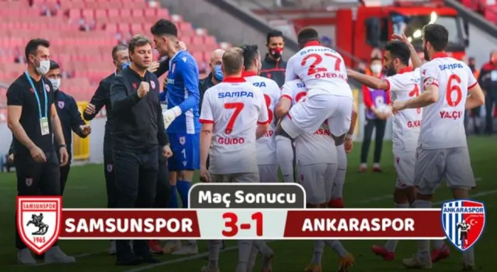 Samsunspor: 3 Ankaraspor: 1 (Maç Sonucu)