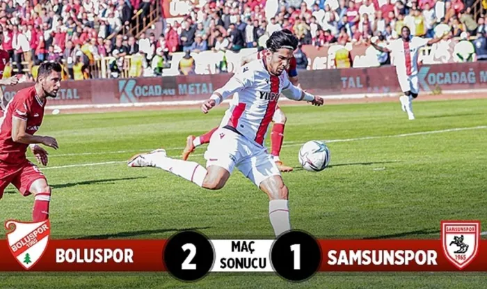 Boluspor: 2 Samsunspor: 1 (Maç Sonucu)