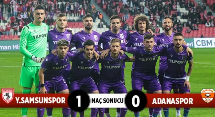 Yılport Samsunspor: 1 Adanaspor: 0 (Maç Sonucu)