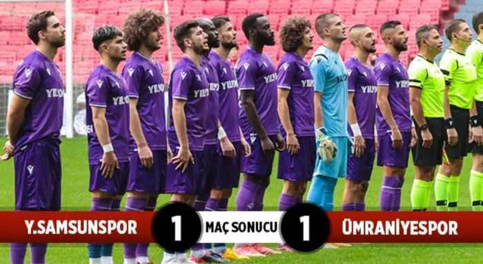 Yılport Samsunspor: 1 Ümraniyespor: 1 (Maç sonucu)