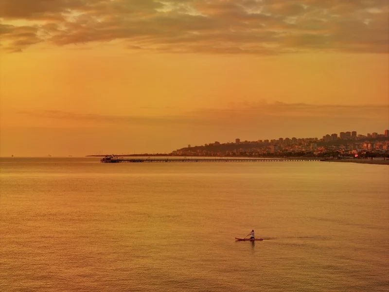 Samsun’da gökyüzü kızıl renge büründü - 1