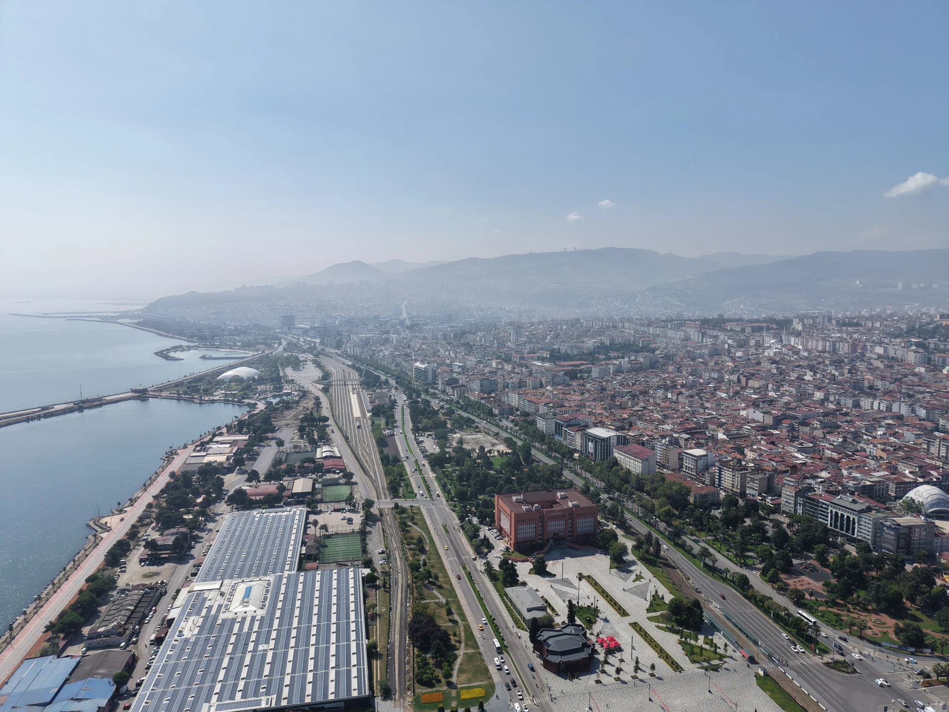 Samsun’da sabah saatlerinde pus etkili oldu! Kent havadan görüntülendi - 4