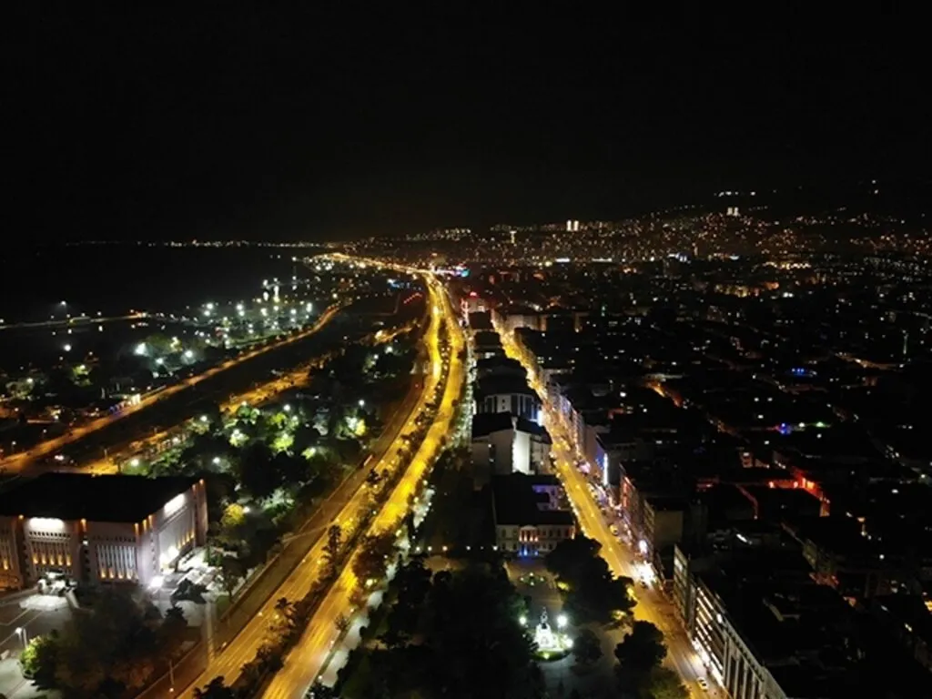 Samsun'da kısıtlama havadan görüntülendi