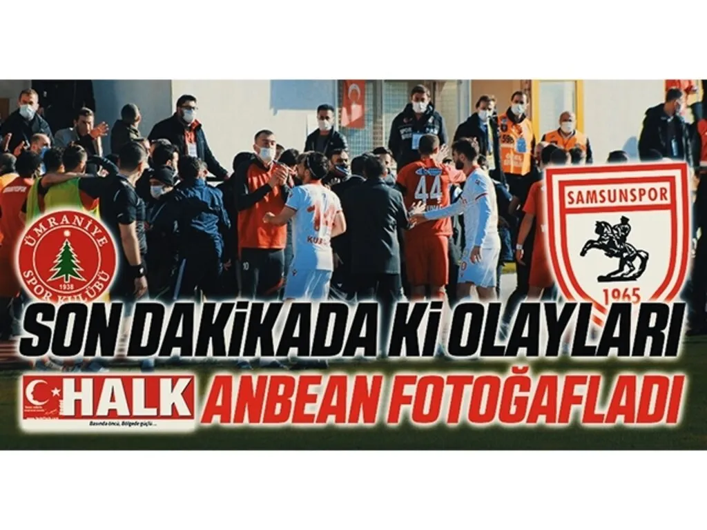 Ümraniyespor Samsunspor Maçının Son Dakikasındaki Olayları HHALK Anbean Fotoğrafladı