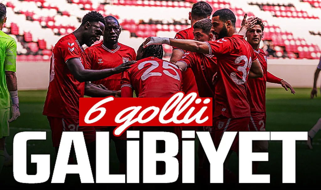 Samsunspor'dan 6 gollü galibiyet