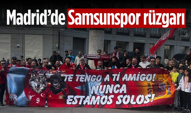 Madrid'de Samsunspor Rüzgarı! Taraftar Şov Yaptı - Resim 1