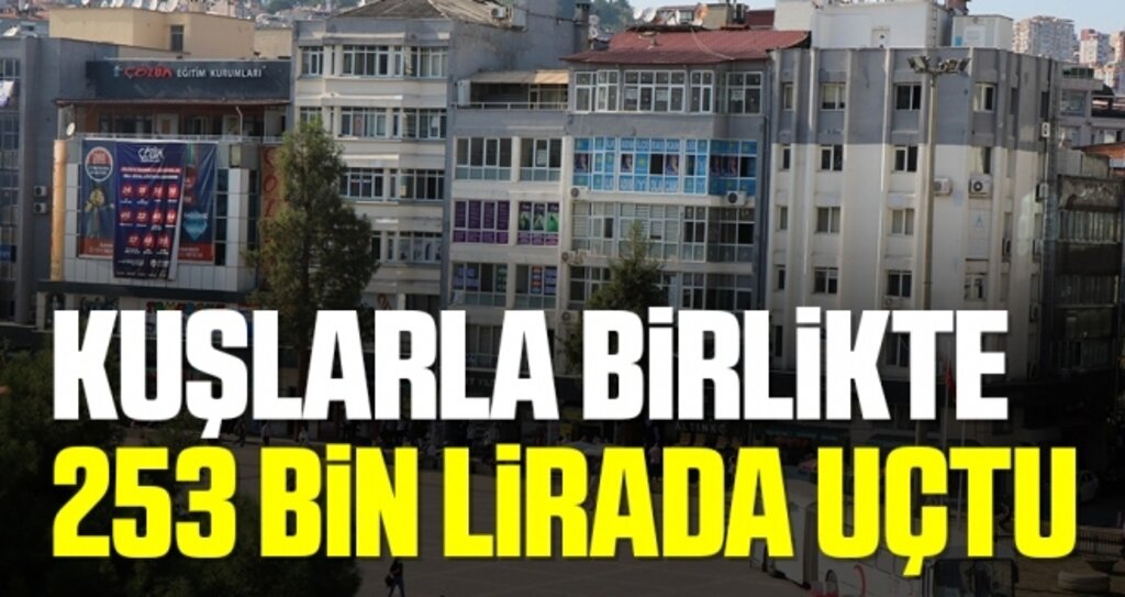 Kuşlarla birlikte 253 bin lirada uçtu 