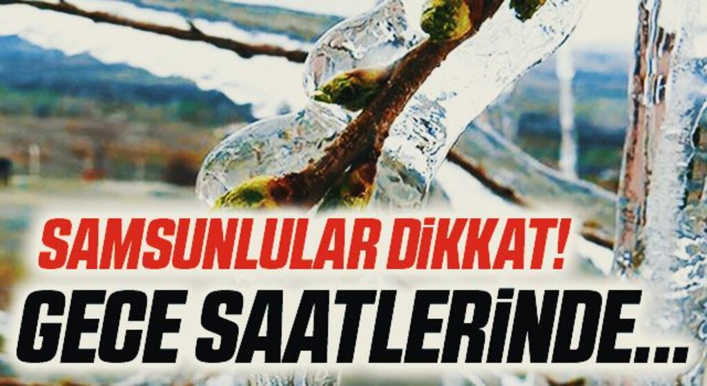 Samsun ve çevre illeri için ‘zirai don’ uyarısı