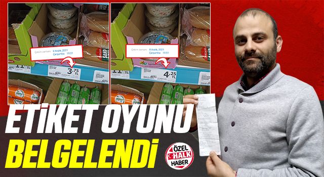 Samsun'da Marketlerdeki Etiket Oyunu Belgelendi