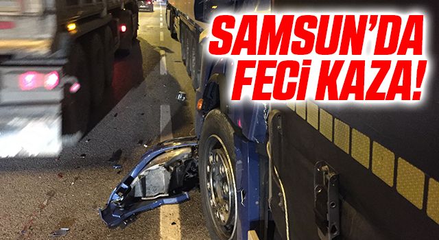 Samsun'da iki tır ile bir motosikletin çarpıştığı kazada 2 kişi yaralandı