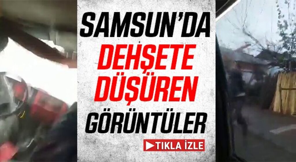 Samsun'da sürücüye kalaslı saldırı kamerada