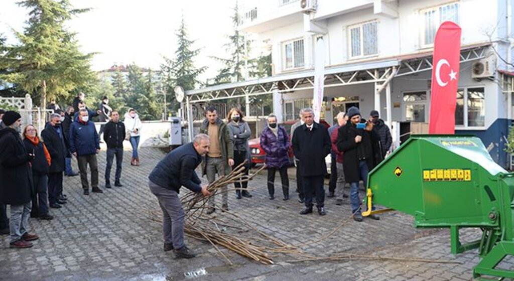 Terme’de fındık dal öğütme makinesi teslimi