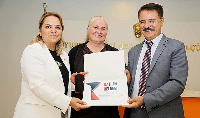 Samsun'da Türk işaret dili eğitimi alan belediye personeline sertifika