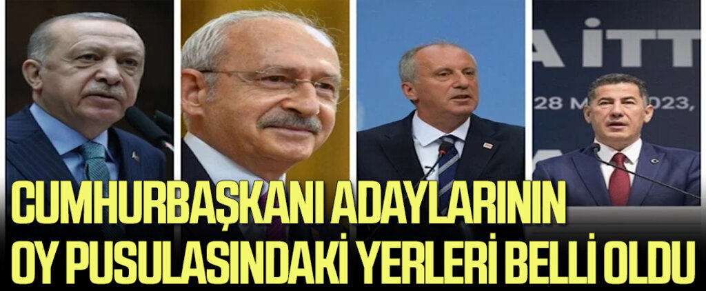 Cumhurbaşkanı Adaylarının Oy Pusulasındaki Yerleri Belli Oldu