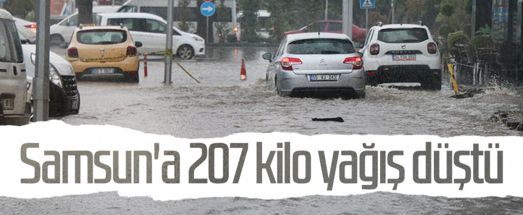 Samsun'a 207 Kilo Yağış Düştü