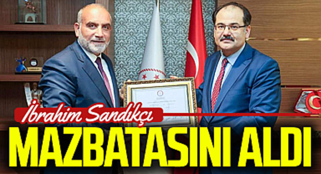 Canik Belediye Başkanı İbrahim Sandıkçı, Mazbatasını Aldı
