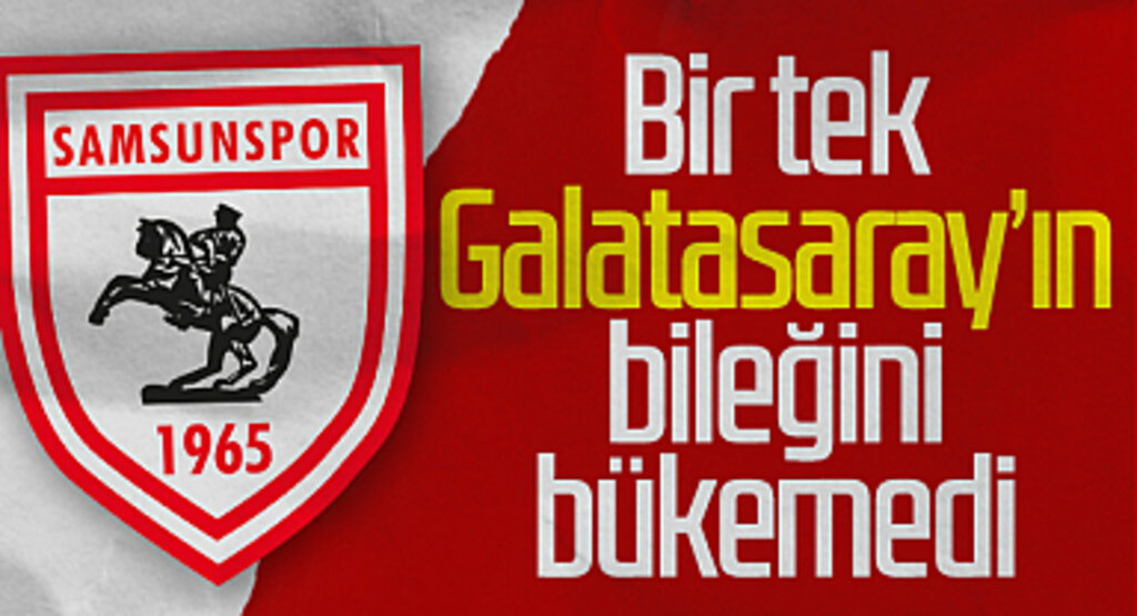 Samsunspor, bir tek lider Galatasaray'dan puan alamadı