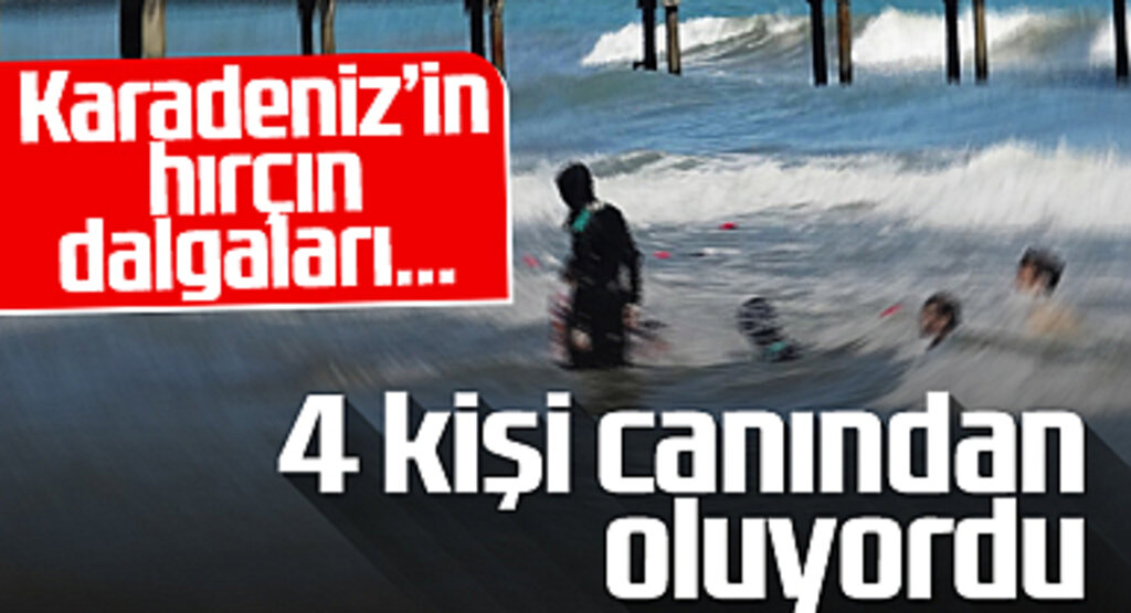 Samsun'da Denize Giren 4 Kişi Boğulma Tehlikesi Geçirdi