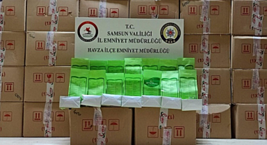 Samsun'da 3 Bin 675 Paket Yasaklı Bitki Güçlendirme Tozu Ele Geçirildi