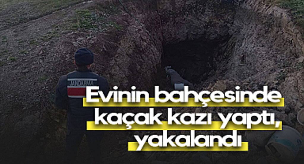 Samsun’da Evinin Bahçesinde Kaçak Kazı Yapan Zanlı Yakalandı