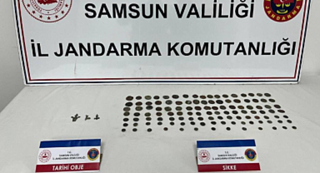 Samsun'da Jandarma 113 Sikke ve 3 Obje Ele Geçirdi