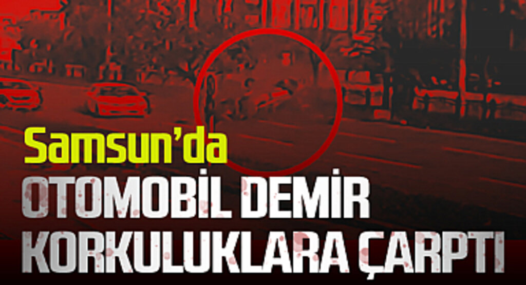 Samsun'da Otomobil Demir Korkuluklara Çarptı: 2 Yaralı