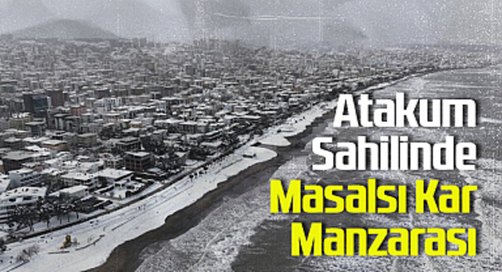 Atakum Sahilinde Masalsı Kar Manzarası