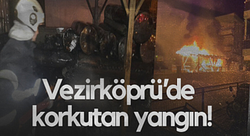 Vezirköprü’de Korkutan Yangın! Bina Tahliye Edildi