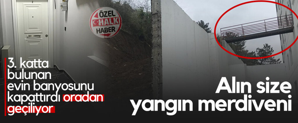 Alın Size Yangın Merdiveni! Samsun'da Müteahhit Banyoyu Yıkarak 4 Günde Yaptı...
