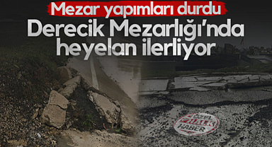 Samsun Derecik Mezarlığı'nda Heyelan İlerliyor! Mezar Yapımları Durdu...