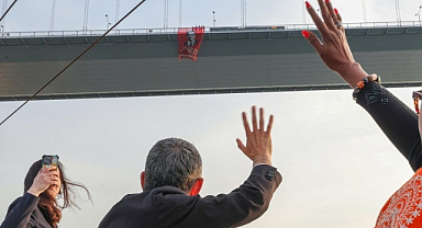 15 Temmuz Köprüsü’nde İmamoğlu Pankartı Eylemi
