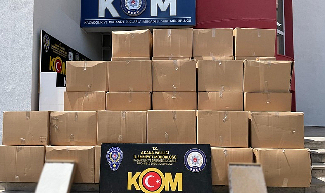Adana'da 39 Milyonluk Kaçak Sigara Operasyonu