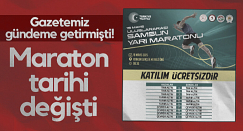 Gazetemiz Gündeme Getirmişti! Samsun'da 19 Mayıs Yarı Maratonu Tarihi Değişti
