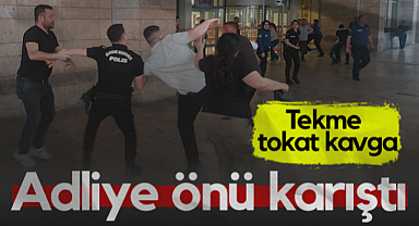 Samsun Adliyesinde Duruşma Çıkışı Tekme Tokat Kavga