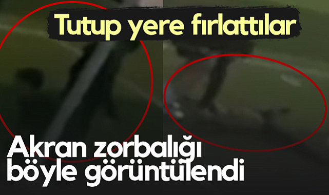 Samsun'da Akran Zorbalığı Böyle Görüntülendi! Tutup Yere Fırlattılar...