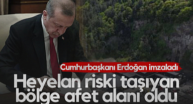 Samsun'da Heyelan Riski Taşıyan Bölge Afet Alanı İlan Edildi! Cumhurbaşkanı Erdoğan İmzaladı...