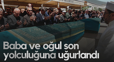 Samsun'da Kanserden Ölen Babayla Öldürülen Oğlu Son Yolculuğuna Uğurlandı