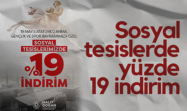Samsun'da Sosyal Tesislerde Yüzde 19 İndirim