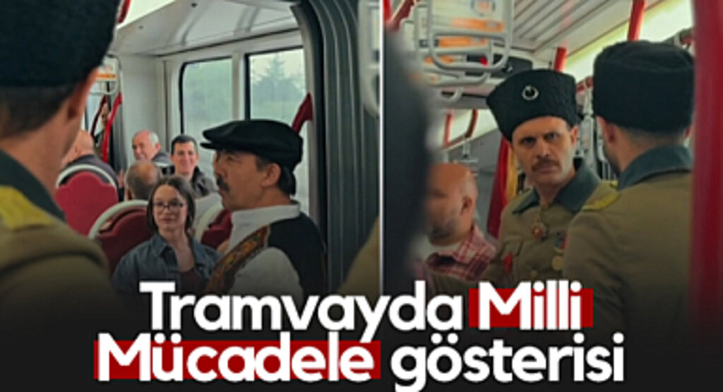 Samsun'da Tramvayda 19 Mayıs Canlandırması